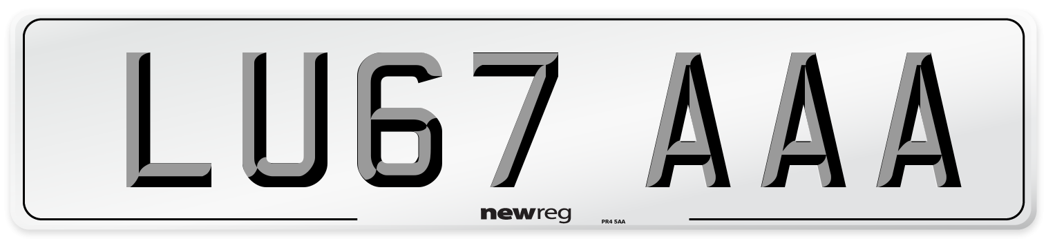LU67 AAA Number Plate from New Reg